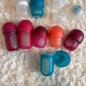 Vibrant Silicone Baby Bottles Set